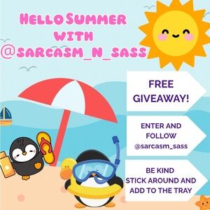 FREE GIVEAWAY  Please follow @sarcasm_n_sass